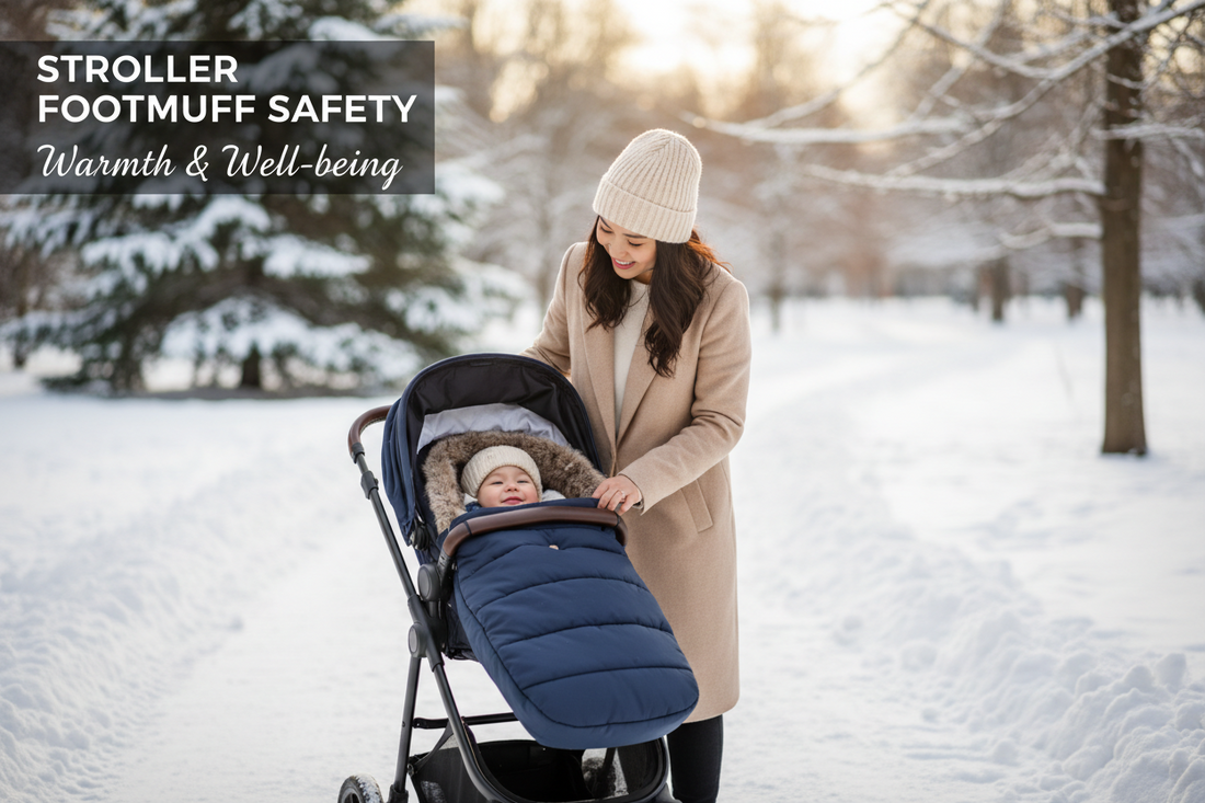 Maman et bébé heureux promenade hiver chancelière - Guide 5 erreurs fatales à éviter