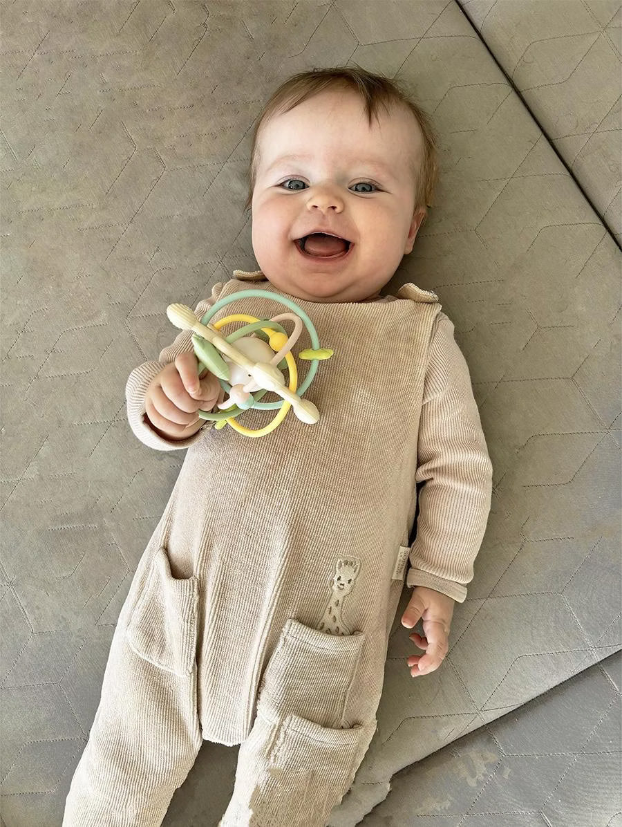 Jouet d'éveil Montessori pour bébé - Hochet anneau de dentition sans BPA
