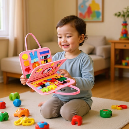 Tableau Montessori Éducatif – Livre d’Éveil Sensoriel et Jouet d’Apprentissage pour Enfants - Nid’Éveil