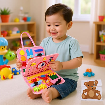 Tableau Montessori Éducatif – Livre d’Éveil Sensoriel et Jouet d’Apprentissage pour Enfants - Nid’Éveil