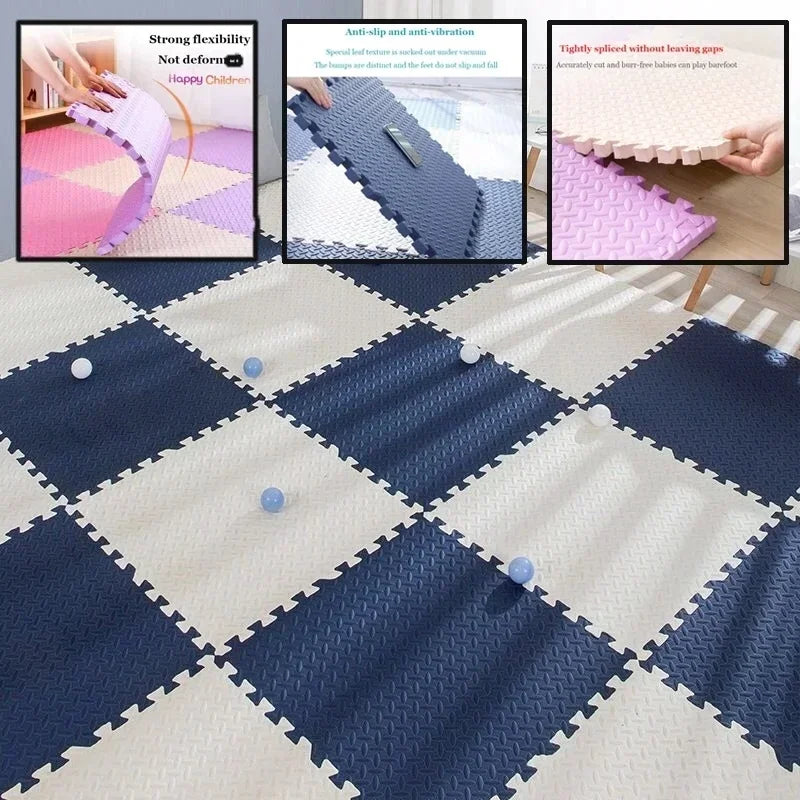 Tapis d’Éveil Bébé en Mousse – Dalles Puzzle Antidérapantes Nid’Éveil