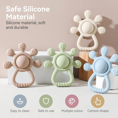 Anneau de Dentition en Silicone Souple – Jouet de Dentition Bébé Sensoriel et Sûr | Nid’Éveil - Nid’Éveil