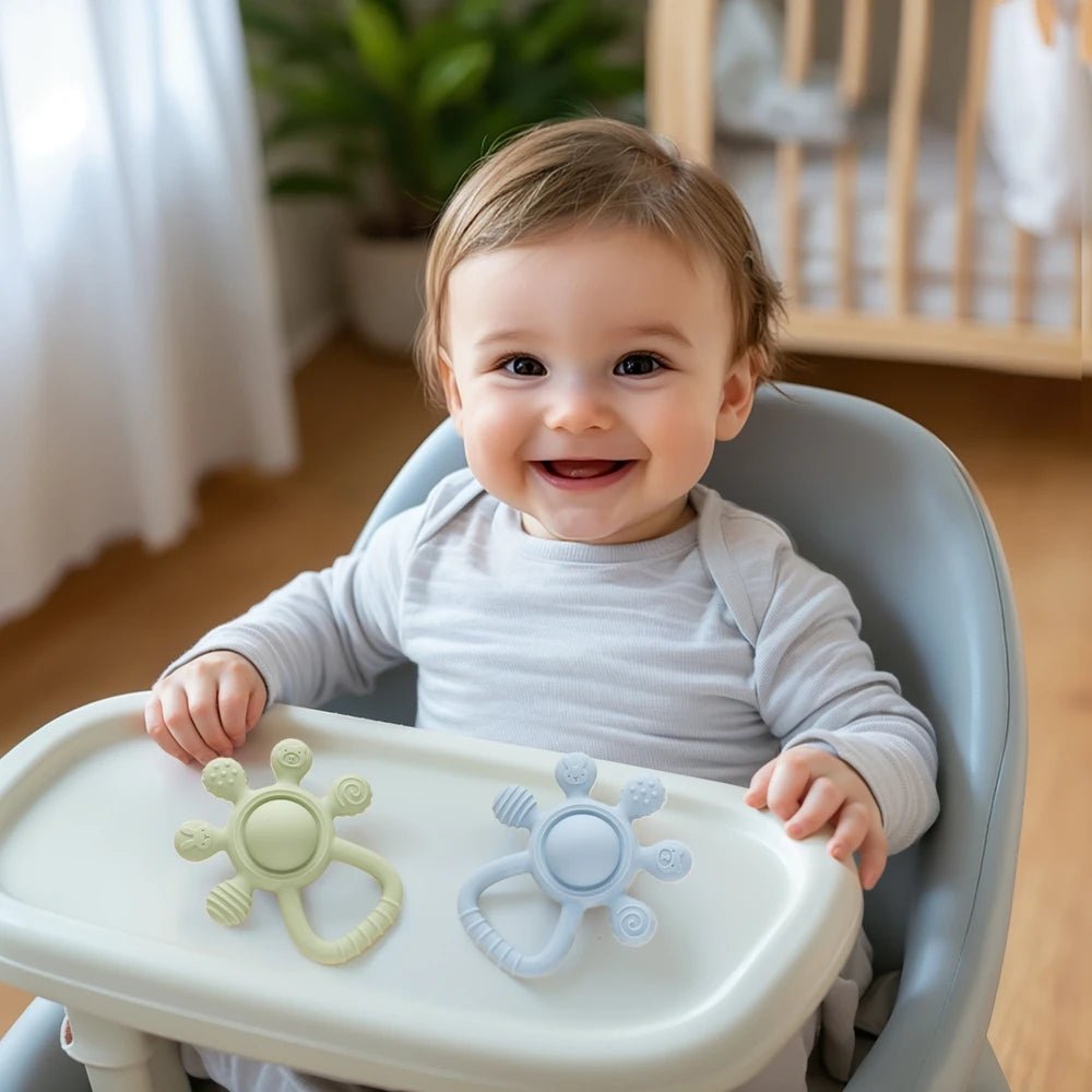 Anneau de Dentition en Silicone Souple – Jouet de Dentition Bébé Sensoriel et Sûr | Nid’Éveil - Nid’Éveil