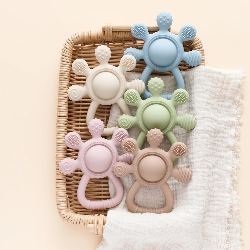 Anneau de Dentition en Silicone Souple – Jouet de Dentition Bébé Sensoriel et Sûr | Nid’Éveil - Nid’Éveil