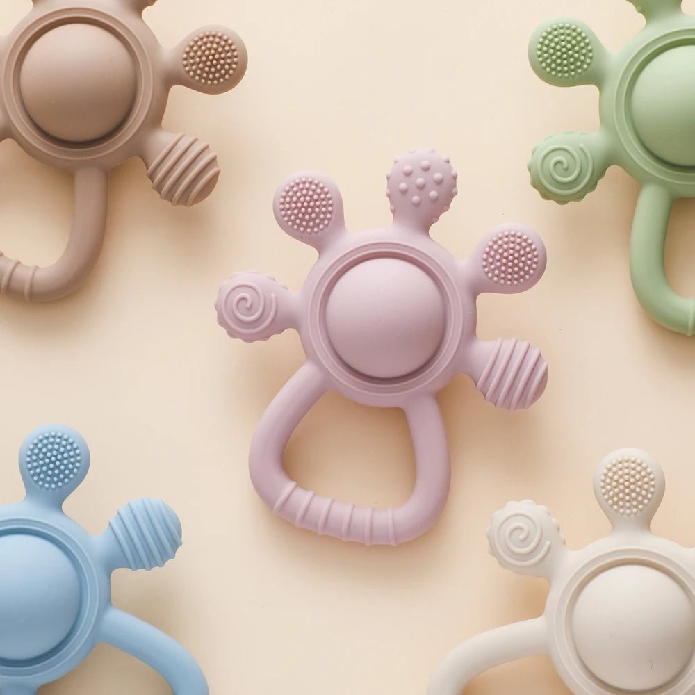 Anneau de Dentition en Silicone Souple – Jouet de Dentition Bébé Sensoriel et Sûr | Nid’Éveil - Nid’Éveil