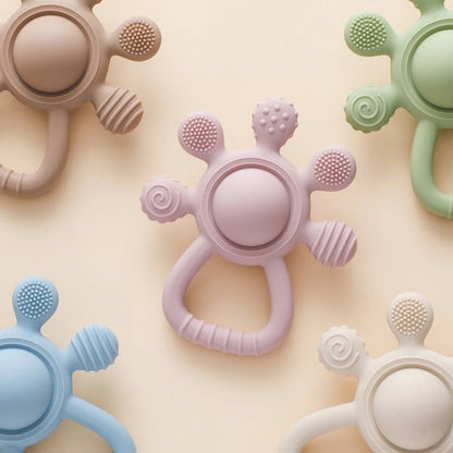Anneau de Dentition en Silicone Souple – Jouet de Dentition Bébé Sensoriel et Sûr | Nid’Éveil - Nid’Éveil
