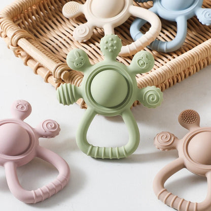 Anneau de Dentition en Silicone Souple – Jouet de Dentition Bébé Sensoriel et Sûr | Nid’Éveil - Nid’Éveil