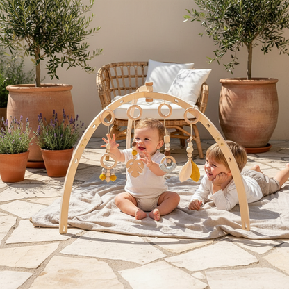 Arche d’Éveil en Bois Naturel – Jouet Montessori pour Bébé - Nid’Éveil