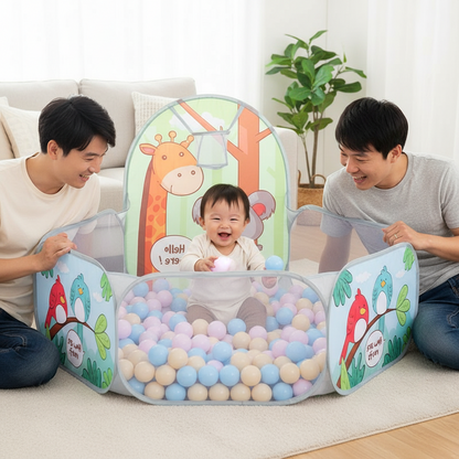 Piscine à Balles Bébé – Aire de Jeu Pliable et Colorée pour l’Éveil et la Motricité - Nid’Éveil