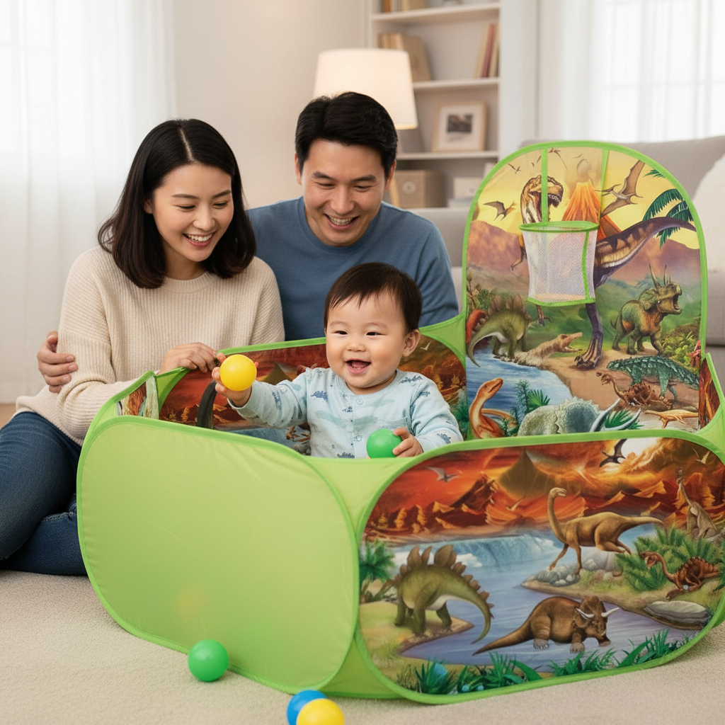 Piscine à Balles Bébé – Aire de Jeu Pliable et Colorée pour l’Éveil et la Motricité - Nid’Éveil