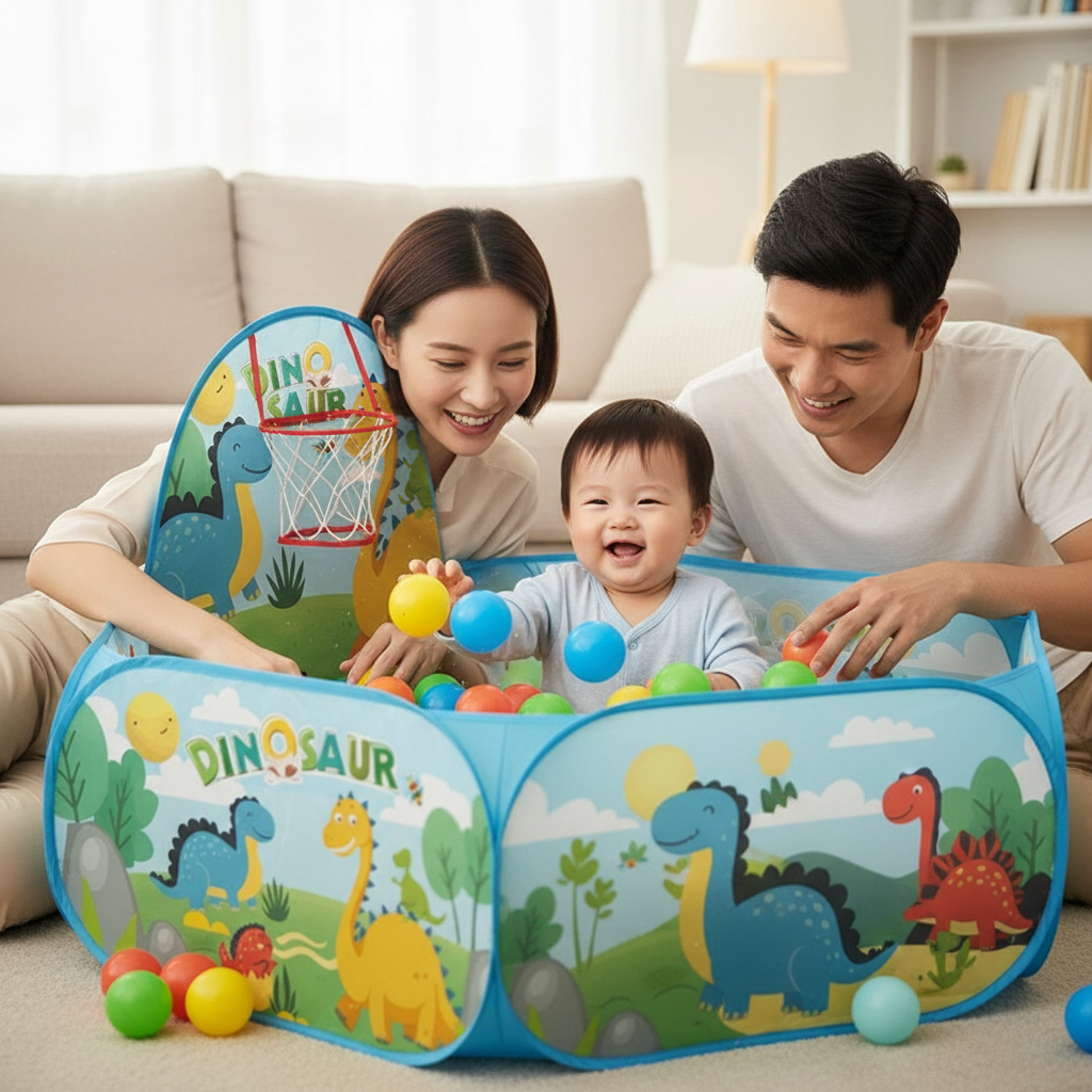 Piscine à Balles Bébé – Aire de Jeu Pliable et Colorée pour l’Éveil et la Motricité - Nid’Éveil