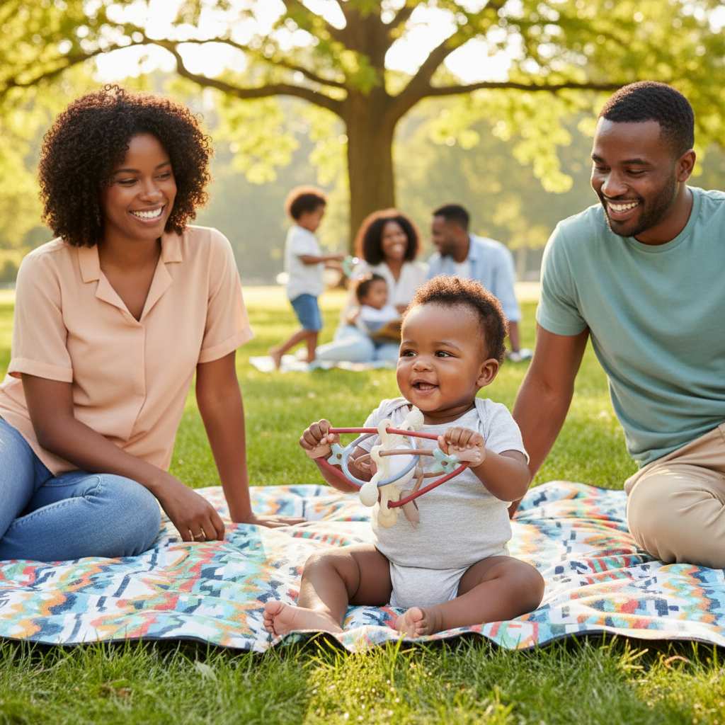Jouet d'éveil Montessori pour bébé - Hochet anneau de dentition sans BPA