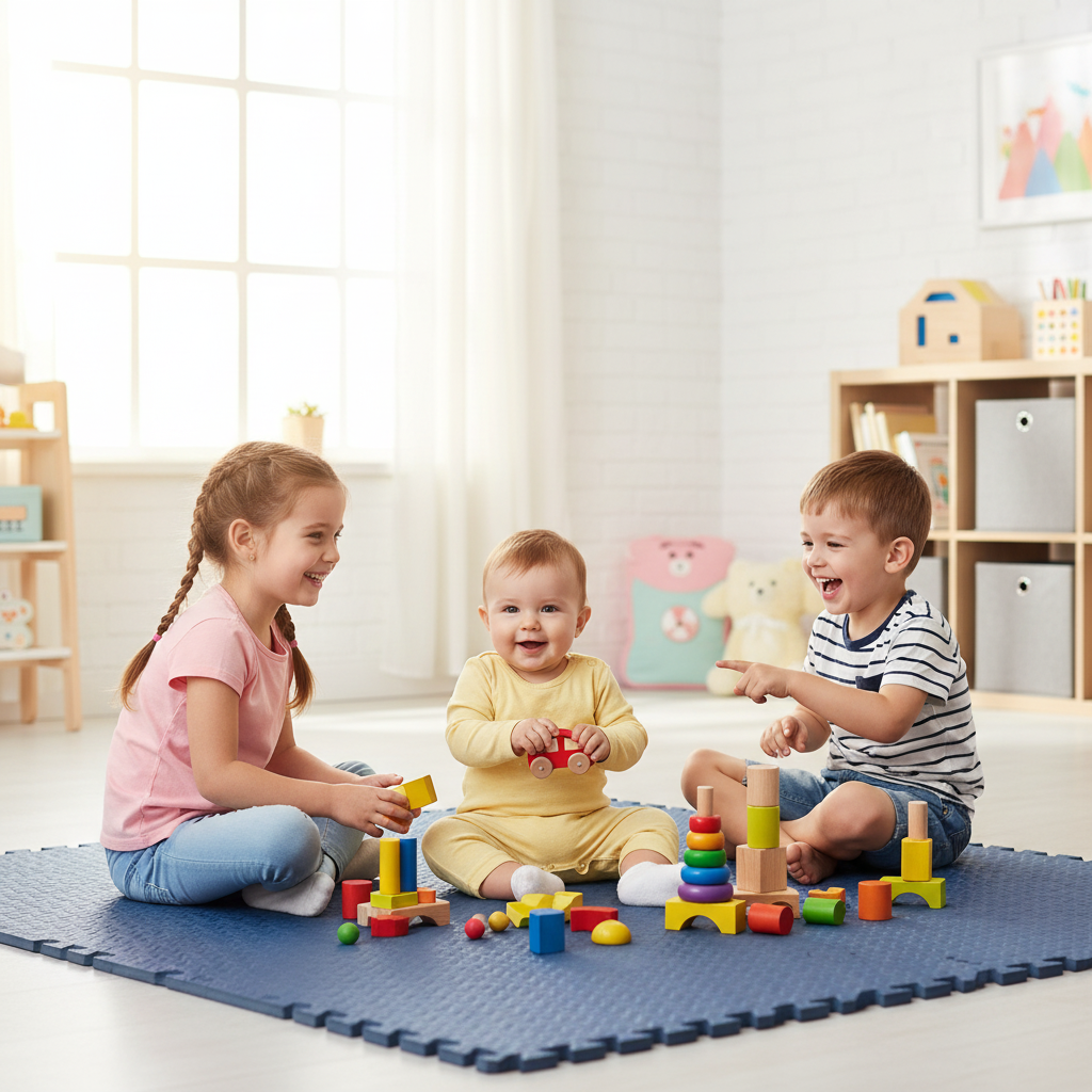 Tapis d’Éveil Bébé en Mousse – Dalles Puzzle Antidérapantes Nid’Éveil - Nid’Éveil