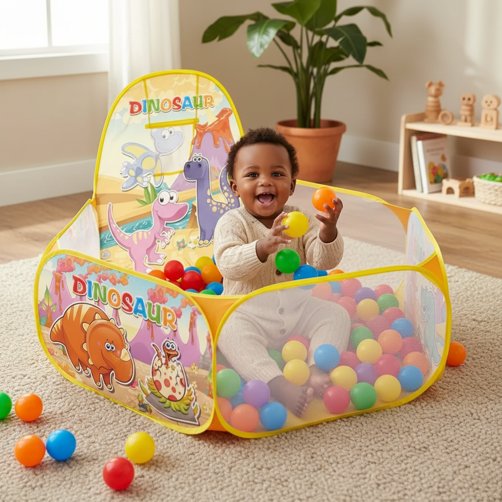 Piscine à Balles Bébé – Aire de Jeu Pliable et Colorée pour l’Éveil et la Motricité - Nid’Éveil
