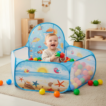 Piscine à Balles Bébé – Aire de Jeu Pliable et Colorée pour l’Éveil et la Motricité - Nid’Éveil