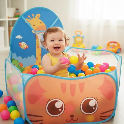 Piscine à Balles Bébé – Aire de Jeu Pliable et Colorée pour l’Éveil et la Motricité - Nid’Éveil