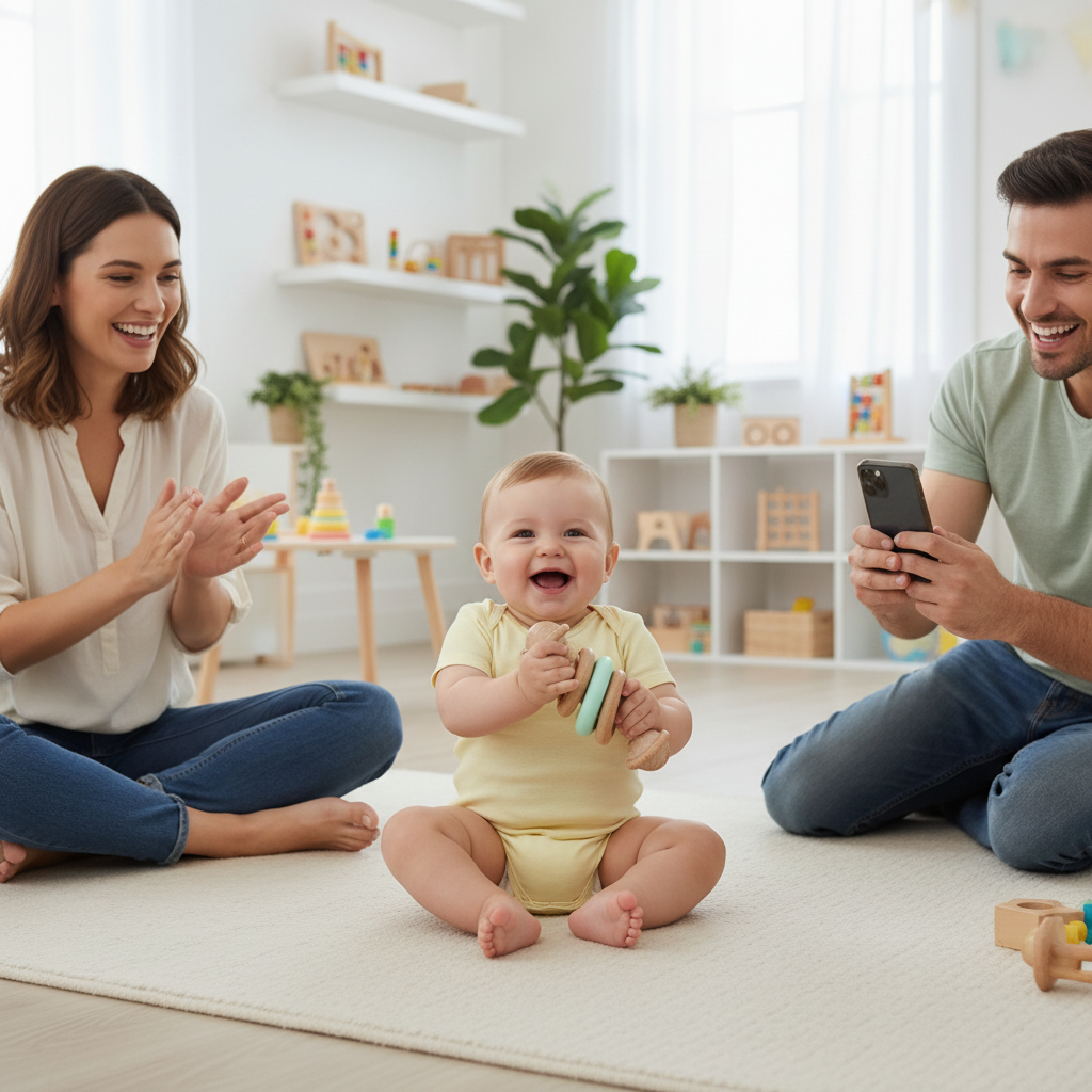 Hochet en bois de hêtre et silicone – Anneau de dentition bébé, jouet Montessori sensoriel - Nid’Éveil