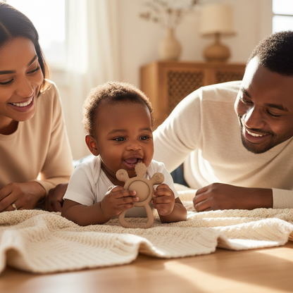 Anneau de Dentition en Silicone Souple – Jouet de Dentition Bébé Sensoriel et Sûr | Nid’Éveil - Nid’Éveil
