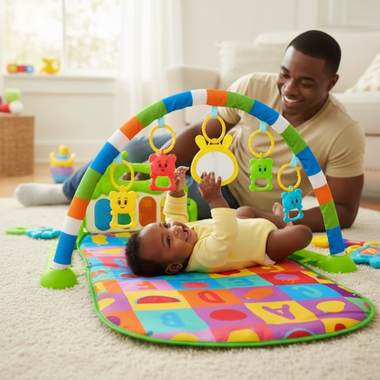 Tapis d’éveil musical avec piano lumineux et arches de jeux – Jouet interactif bébé - Nid’Éveil