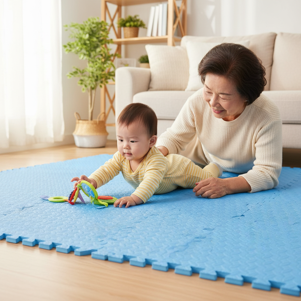 Tapis d’Éveil Bébé en Mousse – Dalles Puzzle Antidérapantes Nid’Éveil - Nid’Éveil