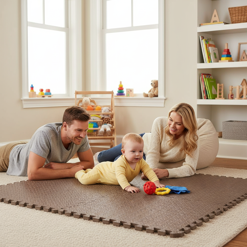 Tapis d’Éveil Bébé en Mousse – Dalles Puzzle Antidérapantes Nid’Éveil - Nid’Éveil