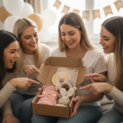 Coffret Cadeau Naissance Bébé - Hochet Dentition Bois Montessori
