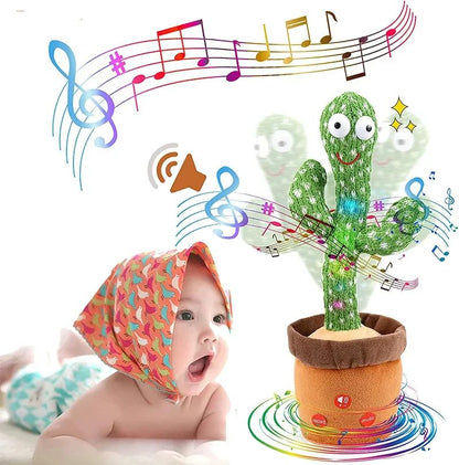 Cactus dansant musical LED parlant et répétant – Jouet interactif pour bébé et enfant - Nid’Éveil