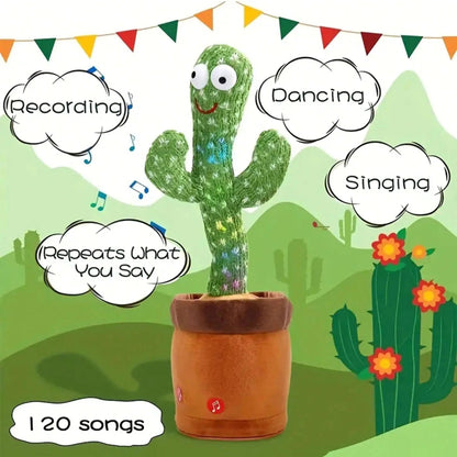 Cactus dansant musical LED parlant et répétant – Jouet interactif pour bébé et enfant - Nid’Éveil