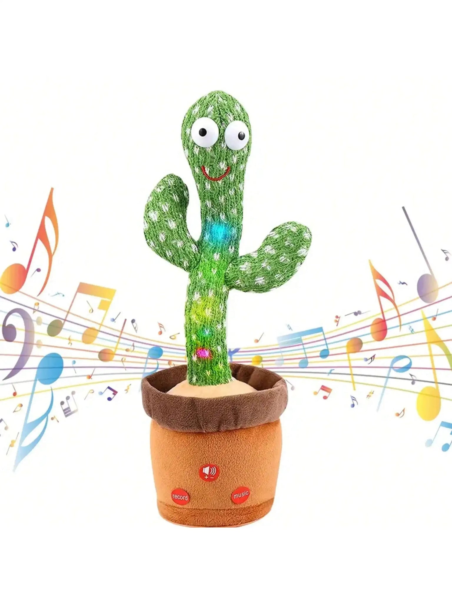 Cactus dansant musical LED parlant et répétant – Jouet interactif pour bébé et enfant - Nid’Éveil