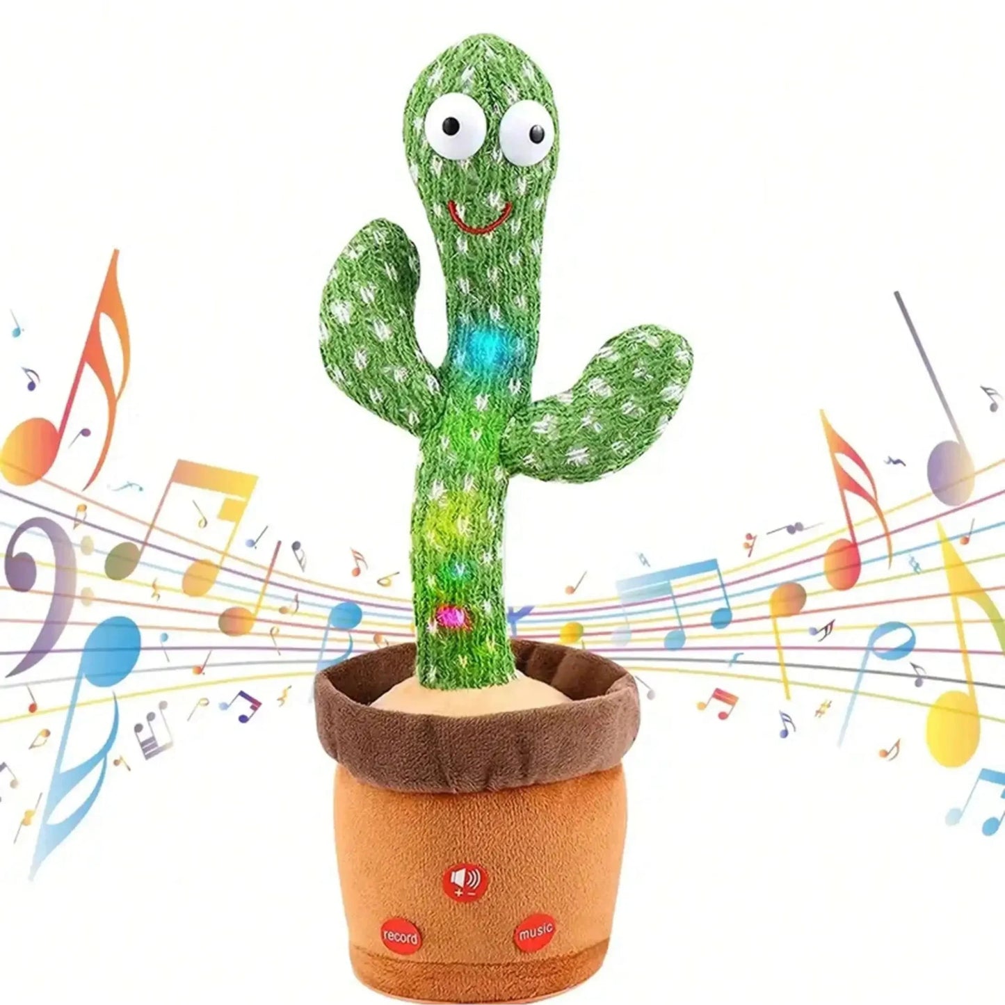 Cactus dansant musical LED parlant et répétant – Jouet interactif pour bébé et enfant - Nid’Éveil