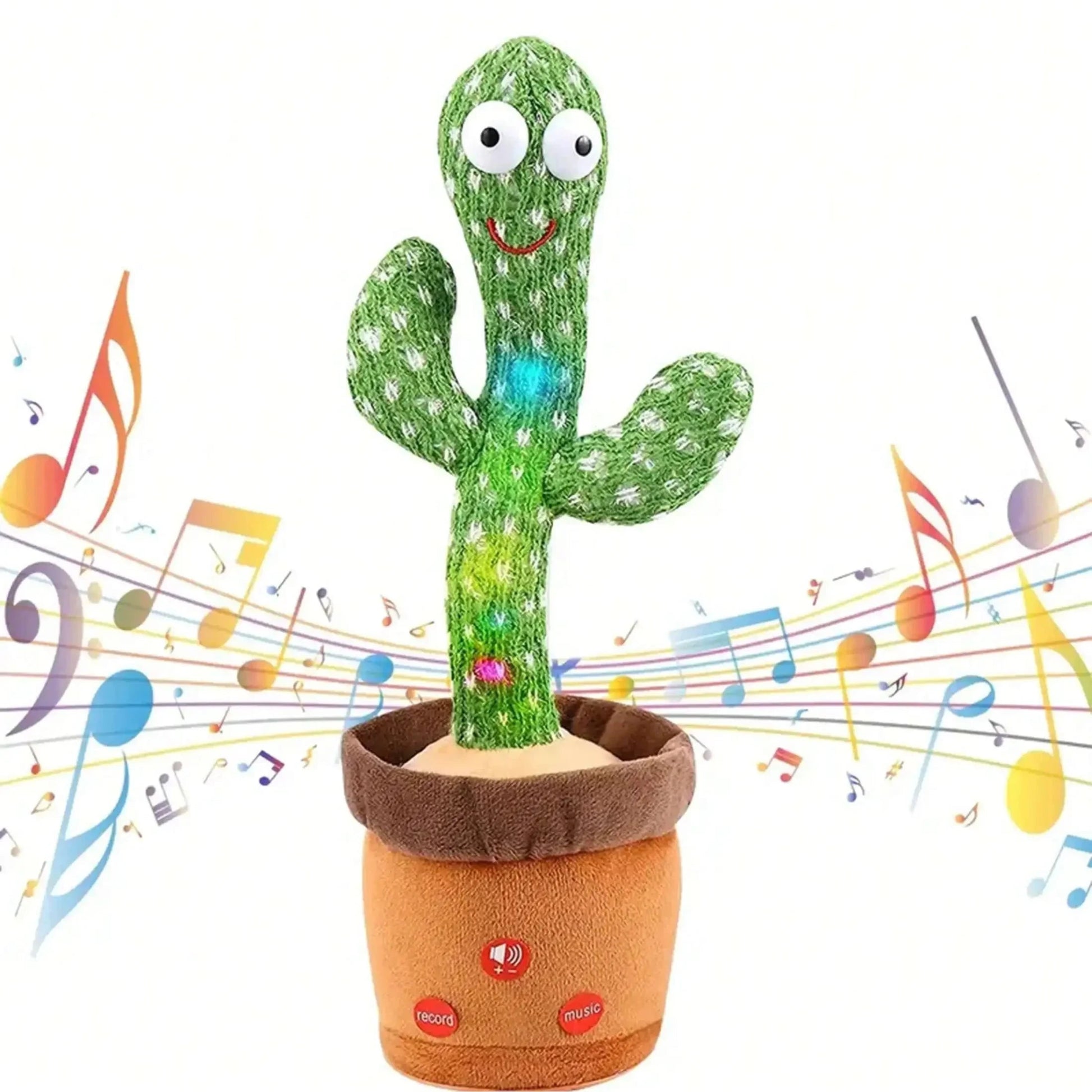 Cactus dansant musical LED parlant et répétant – Jouet interactif pour bébé et enfant - Nid’Éveil