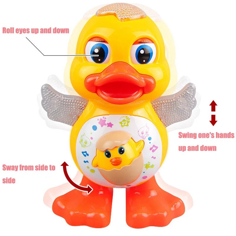 Canard Dansant Électrique et Lumineux – Jouet Musical d’Éveil Bébé - Nid’Éveil