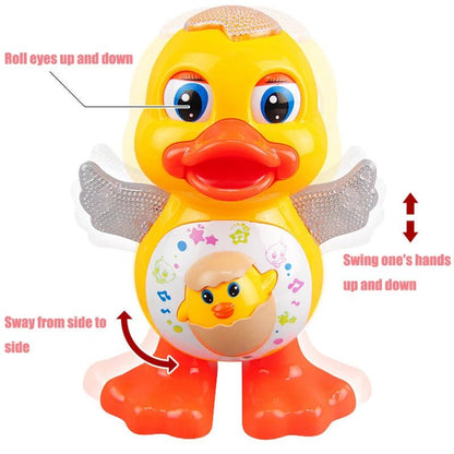 Canard Dansant Électrique et Lumineux – Jouet Musical d’Éveil Bébé - Nid’Éveil