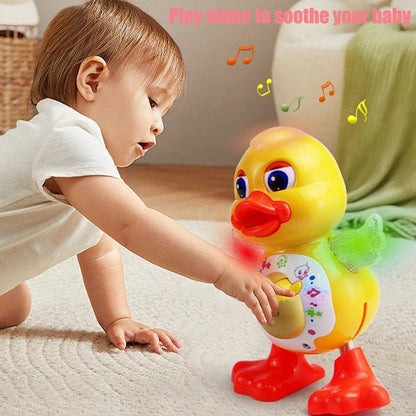 Canard Dansant Électrique et Lumineux – Jouet Musical d’Éveil Bébé - Nid’Éveil