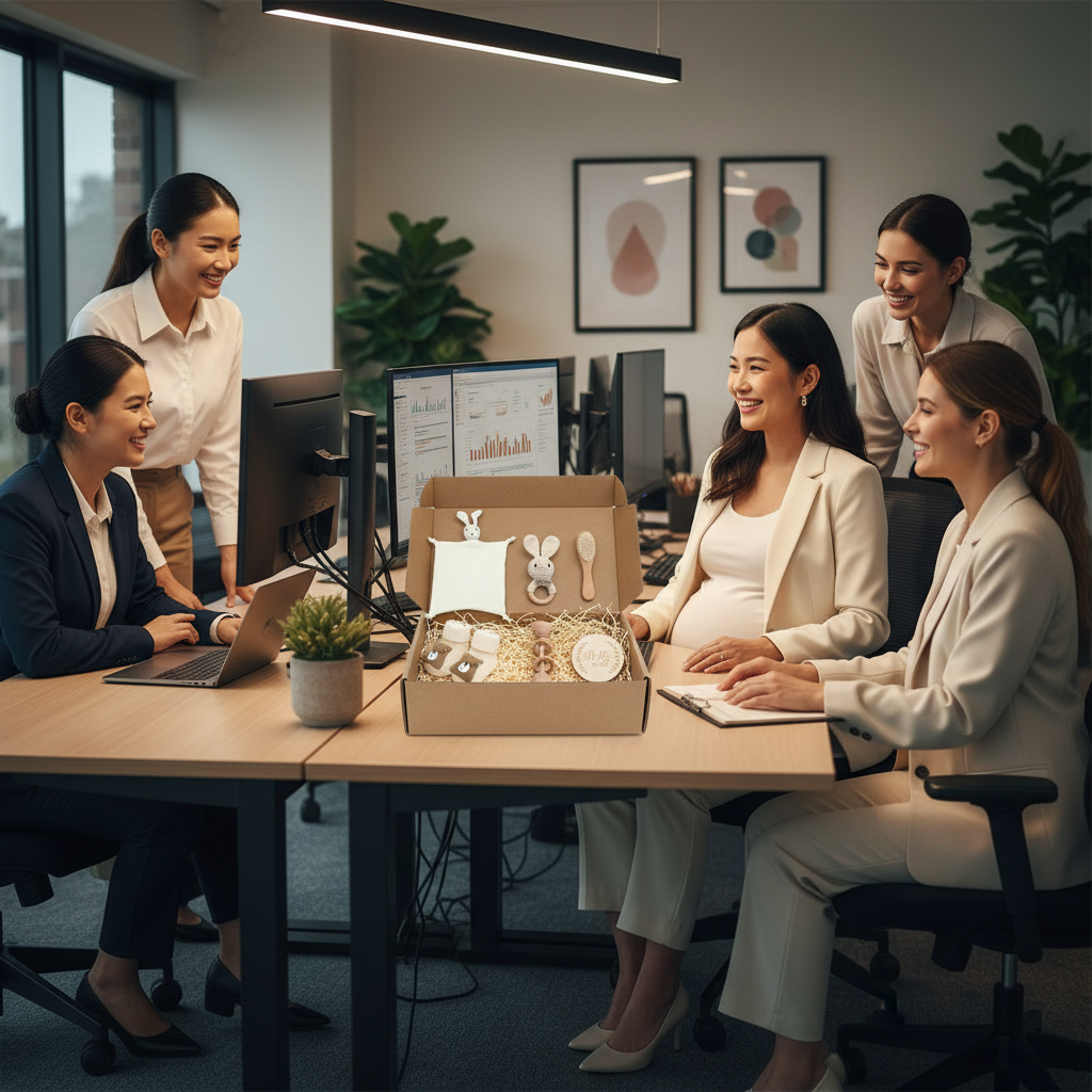 Cadeau congé maternité - Coffret naissance Nid'Éveil avec doudou lapin blanc et accessoires bébé Montessori
