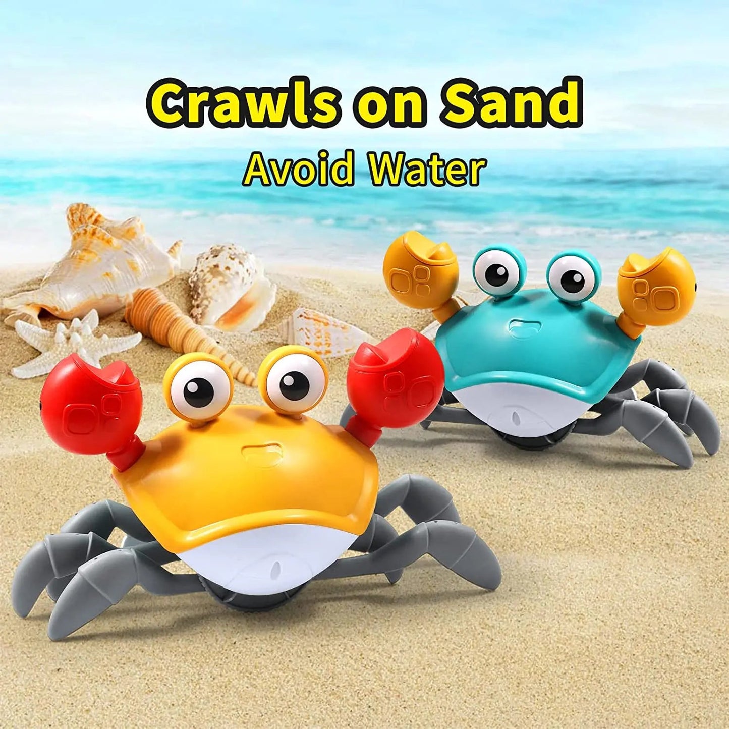 Crabe Danseur Musical Bébé – Jouet Interactif Rechargeable - Nid’Éveil