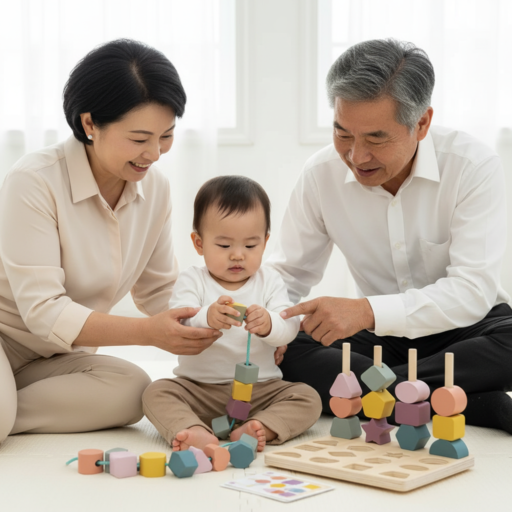 Perles à enfiler Montessori - Jeu éducatif bébé