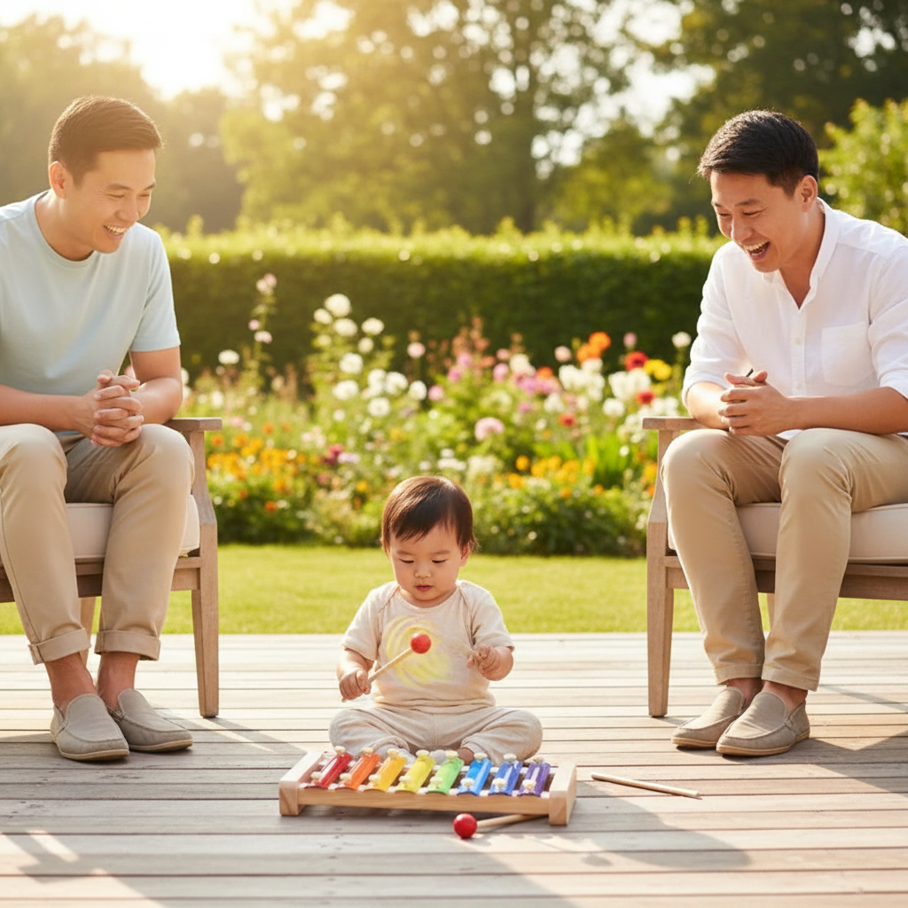 Xylophone Éveil Bébé en Bois Arc - en - Ciel – Jouet Musical Éducatif et Sensoriel - Nid’Éveil