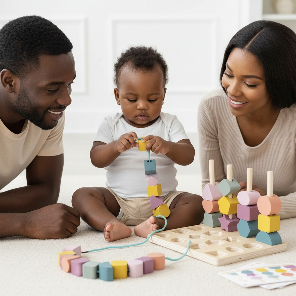 Perles à enfiler Montessori - Jeu éducatif bébé