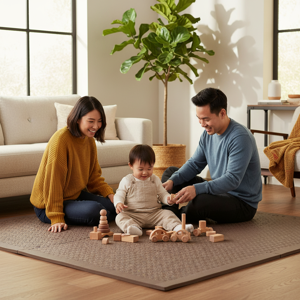 Tapis d’Éveil Bébé en Mousse – Dalles Puzzle Antidérapantes Nid’Éveil - Nid’Éveil