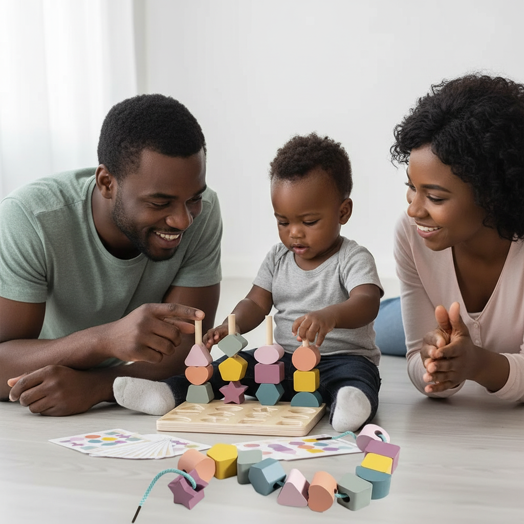Perles à enfiler Montessori - Jeu éducatif bébé