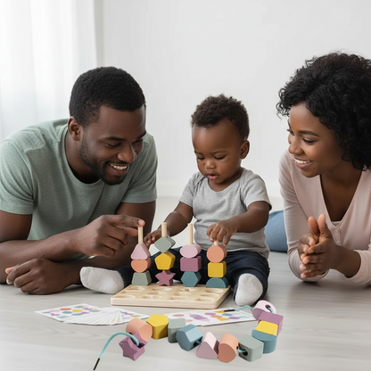 Perles à enfiler Montessori - Jeu éducatif bébé