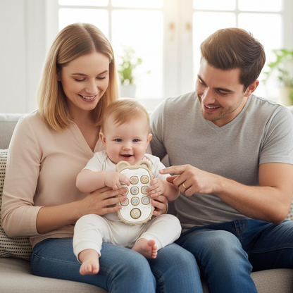 Téléphone éducatif en silicone pour bébé – Jouet d’éveil musical et sensoriel - Nid’Éveil