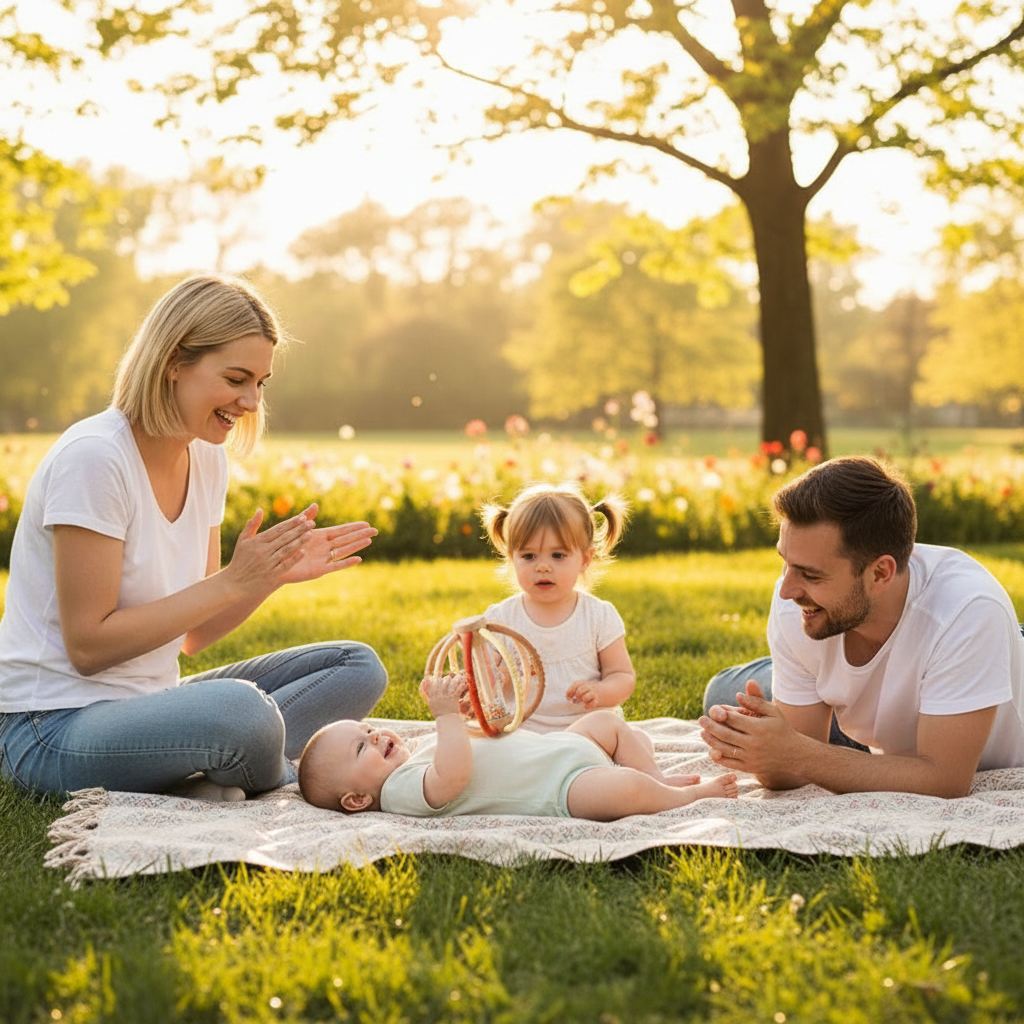 Hochet bébé en bois et silicone – Jouet d’éveil sensoriel avec billes colorées, facile à saisir - Nid’Éveil