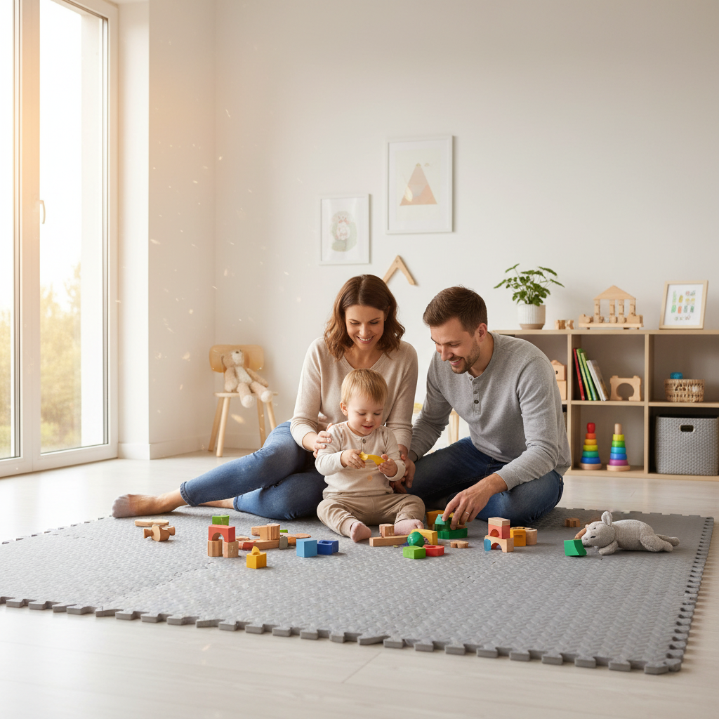 Tapis d’Éveil Bébé en Mousse – Dalles Puzzle Antidérapantes Nid’Éveil - Nid’Éveil