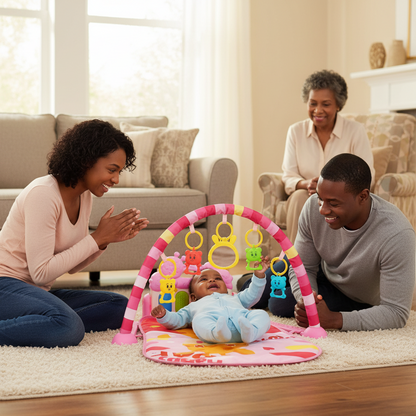 Tapis d’éveil musical avec piano lumineux et arches de jeux – Jouet interactif bébé - Nid’Éveil