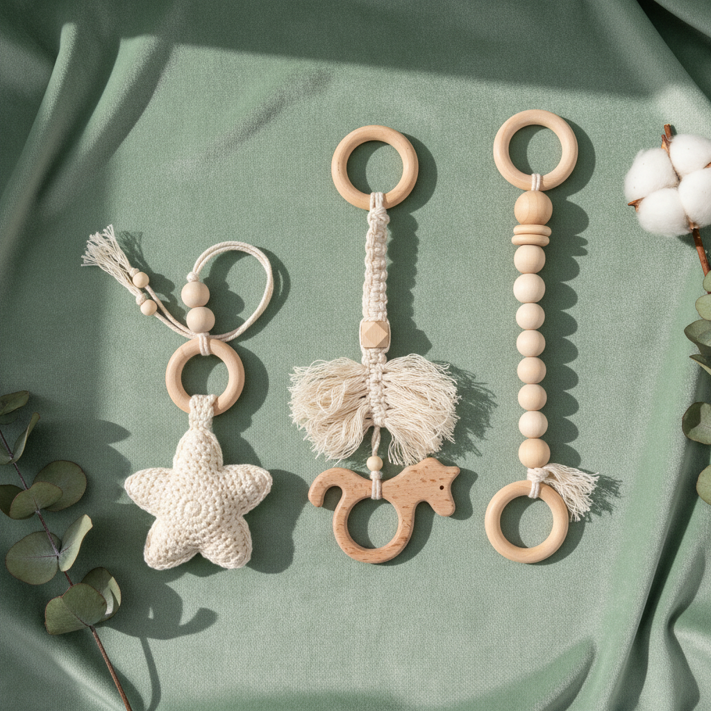 Arche d’Éveil en Bois Naturel – Jouet Montessori pour Bébé - Nid’Éveil