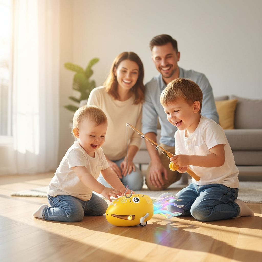 Poulpe dansant lumineux et musical pour bébé – Jouet interactif avec LED - Nid’Éveil