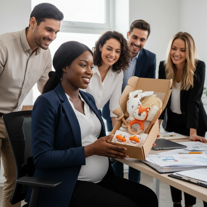 Cadeau congé maternité - Coffret naissance Nid'Éveil avec doudou renard et accessoires bébé Montessori