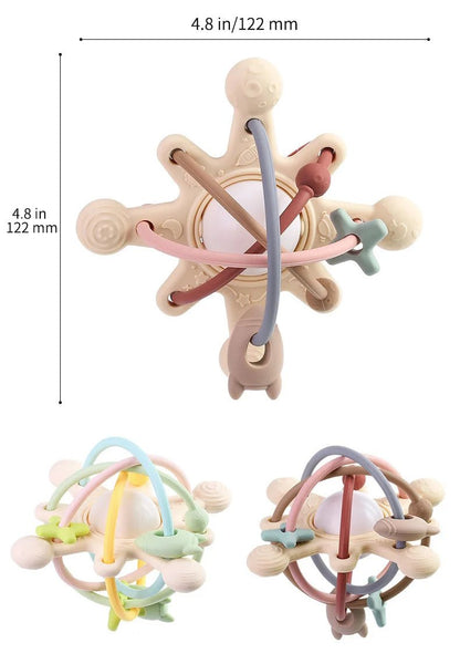 Hochet Bébé Montessori – Anneau de Dentition et Jouet Sensoriel - Nid’Éveil